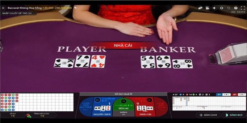 Cách đánh Baccarat tại 1 ván cược